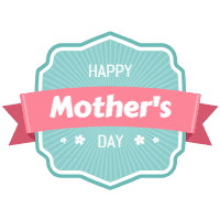 Mothers day labels 2 design template for print-on-demand