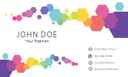 Colorful business card — front side, editable business card design template for print-on-demand