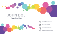 Colorful business card design template for print-on-demand
