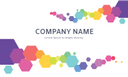 Colorful business card — back side, editable business card design template for print-on-demand