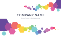 Colorful business card — back side, editable business card design template for print-on-demand