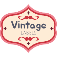 Set of labels in vintage style 6 design template for print-on-demand