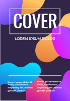 Cover template collection with organic shapes 2 design template for print-on-demand