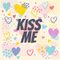Cute valentine background design template for print-on-demand