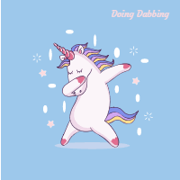 Cute animal doing dabbing design template for print-on-demand