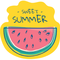 Summer badges collection with beach elements 5 design template for print-on-demand