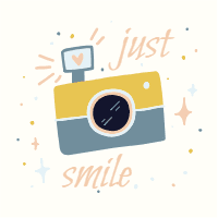 Just smile background design template for print-on-demand