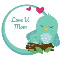 Set mother s day badges with cute animals in flat style 2 design template for print-on-demand