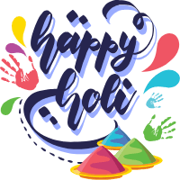 Holi lettering design background design template for print-on-demand