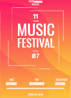 Abstract Music Poster Templates design template for print-on-demand