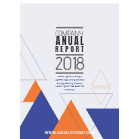 Business brochure with triangles design template for print-on-demand