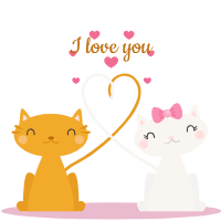 Cute valentines day animal couple collection 3 design template for print-on-demand