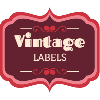 Set of labels in vintage style 3 design template for print-on-demand