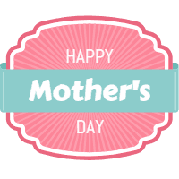 Mothers day labels 3 design template for print-on-demand