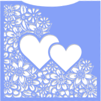 Floral envelope design design template for print-on-demand