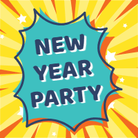 New year 2018 cards with comic design 3 design template for print-on-demand