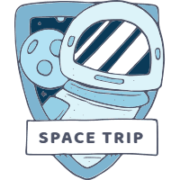 Space elements stickers 1 design template for print-on-demand
