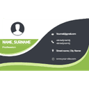 Original busines card with flat design — back side, editable business card design template for print-on-demand