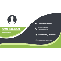 Original busines card with flat design — back side, editable business card design template for print-on-demand