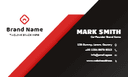 professional red and black business card design — front side, editable business card design template for print-on-demand