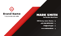 professional red and black business card design design template for print-on-demand