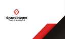 professional red and black business card design — back side, editable business card design template for print-on-demand