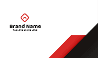 professional red and black business card design — back side, editable business card design template for print-on-demand