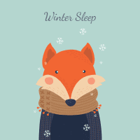 Collection of six beautiful animals with winter clothes 2 design template for print-on-demand