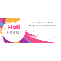 Wavy banners for the holi festival 2 design template for print-on-demand