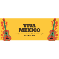 Set of cinco mayo banners with traditional elements 2 design template for print-on-demand