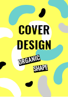 Cover template collection with organic shape 3 design template for print-on-demand