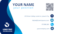 Modern professional business card design template for print-on-demand