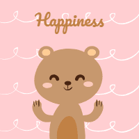 Set of nice animal cards with messages 1 design template for print-on-demand
