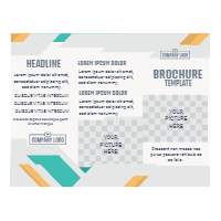 Corporate trifold business brochure design template for print-on-demand