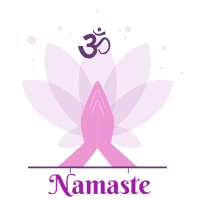 Ethnic namaste gesture with flat design design template for print-on-demand