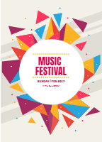 Colorful geometric festival festival poster design template for print-on-demand
