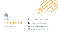 Halftone business card template — back side, editable business card design template for print-on-demand