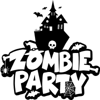 Zombie Party typography design vector design template for print-on-demand