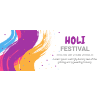 Wavy banners for the holi festival 1 design template for print-on-demand