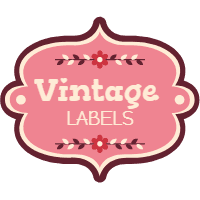 Set of labels in vintage style 5 design template for print-on-demand