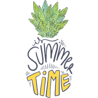 Hand drawn summer quote design design template for print-on-demand