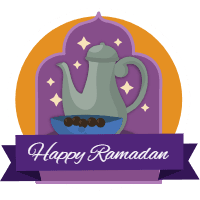 Collection of round ramadan badges 1 design template for print-on-demand