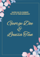 Flat-wedding-invitation-with-floral-frame design template for print-on-demand