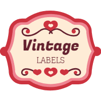 Set of labels in vintage style 4 design template for print-on-demand
