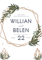 Simple-hand-drawn-wedding-invitation-with-wreath design template for print-on-demand