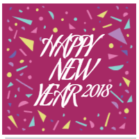 Set of colourful square new year greeting cards 1 design template for print-on-demand