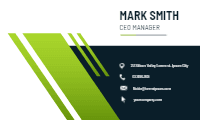 Dark green business card professional design design template for print-on-demand