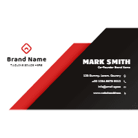 professional red and black business card design design template for print-on-demand