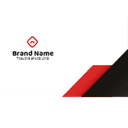 professional red and black business card design — back side, editable business card design template for print-on-demand