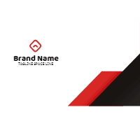 professional red and black business card design — back side, editable business card design template for print-on-demand